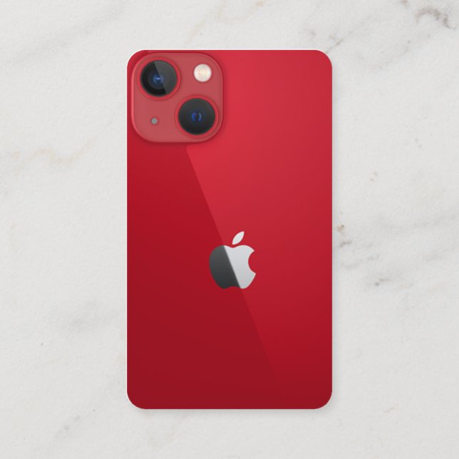 Instagram-Konto rote Telefon bearbeiten Design Visitenkarte (Rückseite)