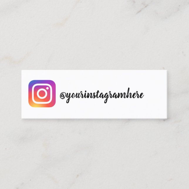 instagram mini visitenkarte (Vorderseite)