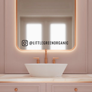Instagram Mirror Decal   Ihre Instagram-Namensklam Fensteraufkleber
