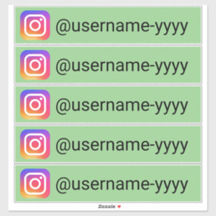 Instagram- oder Social-Media-Benutzernamen Aufkleber