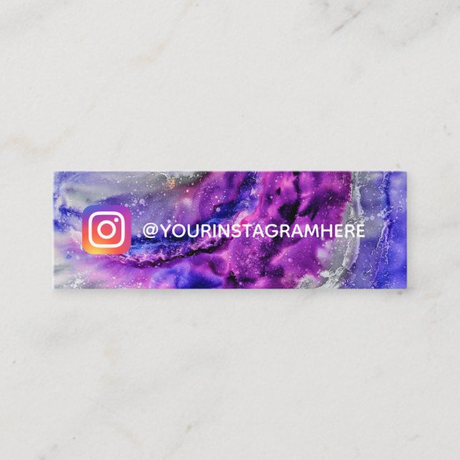 Instagram Paint Spritzer Mini Visitenkarte (Vorderseite)