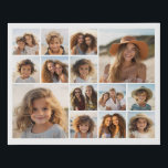 Instagram Photo Collage - Up to 14 photos White Künstlicher Leinwanddruck<br><div class="desc">A design with a white background. Use up to fourteen square photos to create a unique and personal gift. If you need to adjust the pictures,  click on the customize tool to make changes.</div>