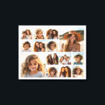 Instagram Photo Collage - Up to 14 photos White Leinwanddruck<br><div class="desc">A design with a white background. Use up to fourteen square photos to create a unique and personal gift. If you need to adjust the pictures,  click on the customize tool to make changes.</div>