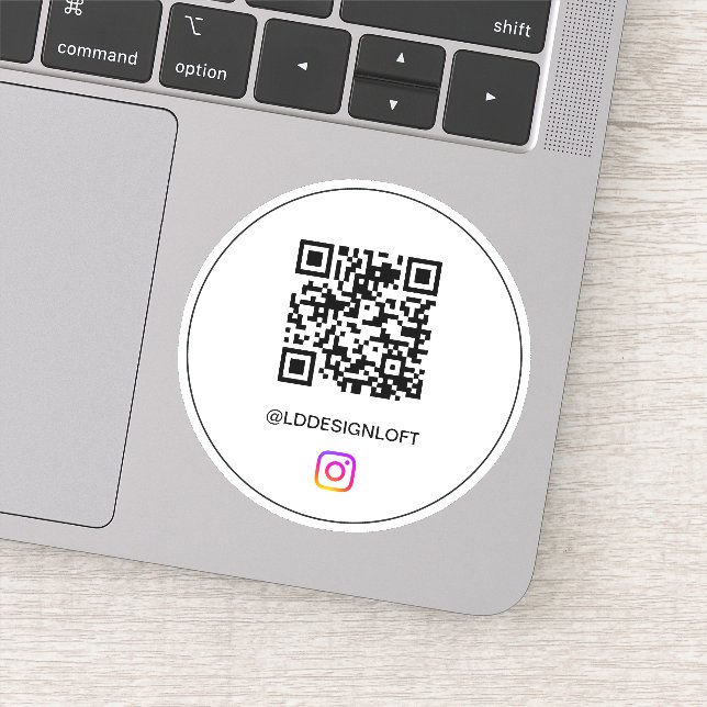Instagram-QR-Code benutzerdefiniert INSTAGRAM Sozi Aufkleber (Detail)