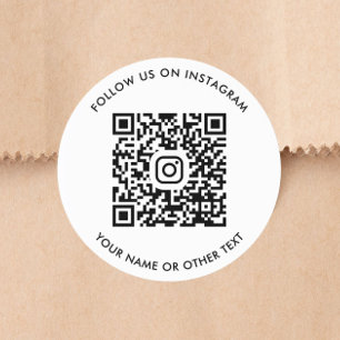 Instagram-QR-Code Runder Aufkleber