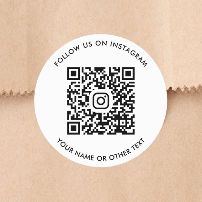Instagram-QR-Code Runder Aufkleber (Instagram QR Code Classic Round Sticker)