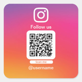Instagram QR code sticker square