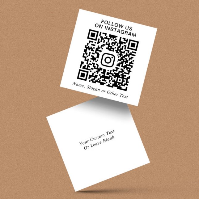 Instagram QR Code Werbung Quadratische Visitenkarte (Capture attention, make connections, and leave a lasting impression with our modern QR business card)