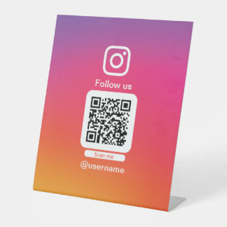 Instagram QR display Sockelschild