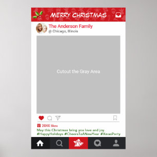 Instagram‑Rahmen Weihnachtsfeier‑Fotobox Poster