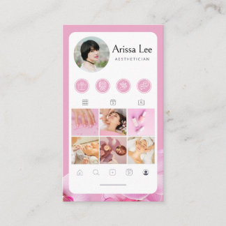Instagram Social Media Profile Foto Grid Visitenkarte