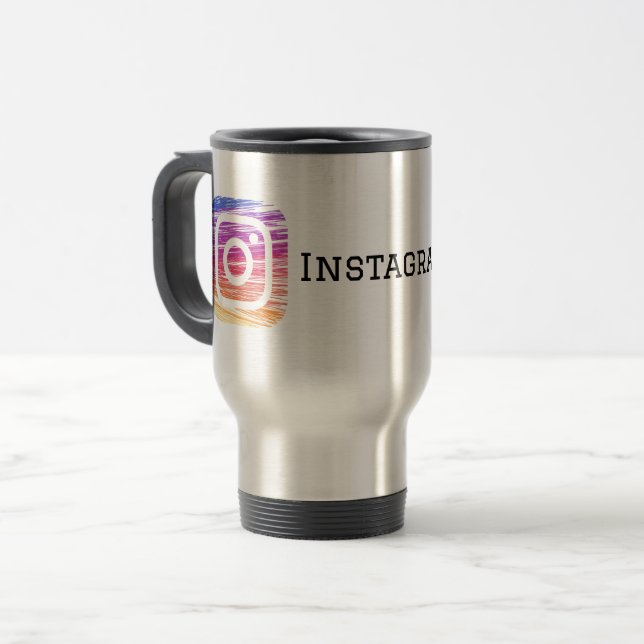 Instagram Travel Mugs Reisebecher (Vorderseite Links)
