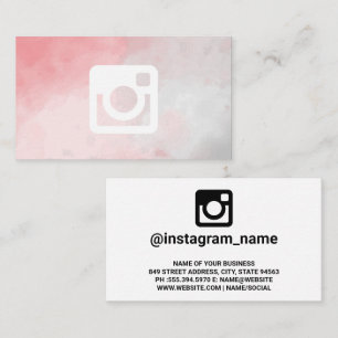 Instagram-Werbelogo Wasserfarbe Visitenkarte