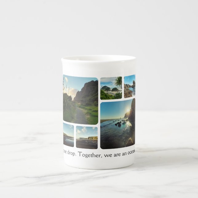 Instagramm-Bildergalerie mit Meerblick Prozellantasse (Vorderseite)