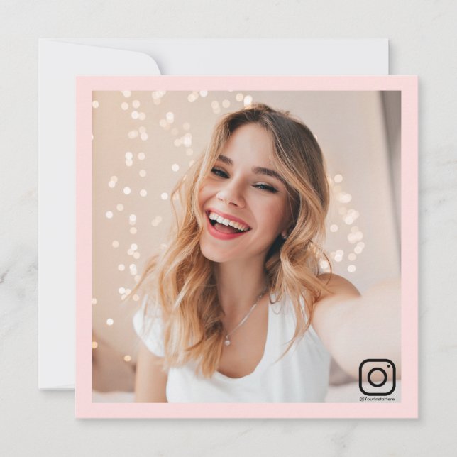Instagramm Business Social Media modern Pink Einladung (Vorderseite)
