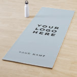 Instagramm des benutzerdefinierten Blue-Business-L Yogamatte<br><div class="desc">Benutzerdefinierte Logo-helle staubblaue Name Company Promotional Yoga Mat mit einer einfachen und modernen Vorlage mit Ihrem Geschäftslogo,  Foto oder Bild und jedem personalisierten Text. Geben Sie Ihren Namen,  Ihre Website oder Ihre soziale Netzwerkadresse ein.</div>