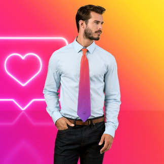 Instagramm-Farben | Ombre Sunset Men's Neck Tie Krawatte