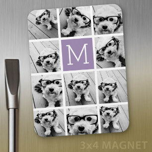 Instagramm-FotoCollage Benutzerdefiniertes Monogra Magnet