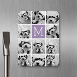 Instagramm-FotoCollage Benutzerdefiniertes Monogra Magnet<br><div class="desc">Moderne Pastel Lila Lilac - Mit 11 quadratischen Fotos schaffen Sie ein einzigartiges und persönliches Geschenk. Oder man behalte den Hipster Welpe und macht einen trendigen Sake. Wenn Sie die Bilder anpassen müssen,  klicken Sie auf das Werkzeug anpassen,  um Änderungen vorzunehmen.</div>