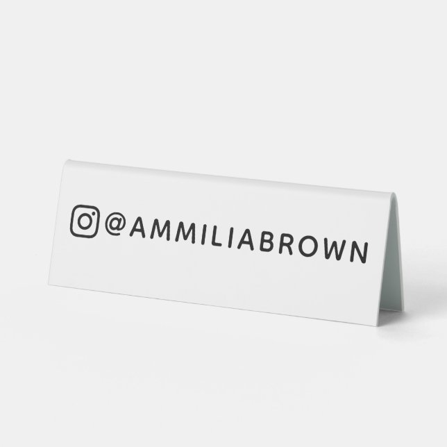 Instagramm-Logo | Anzeige eines benutzerdefinierte Tischaufsteller (Vorderseite)