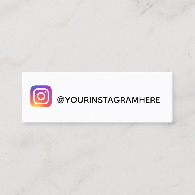 Instagramm Mini Visitenkarte (Vorderseite)