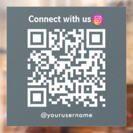 Instagramm-Verbindung mit US QR-CodeMarine Fensteraufkleber
