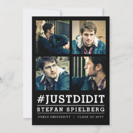 Instagrammte 4-Foto-Abschluss-Ankündigung Einladung