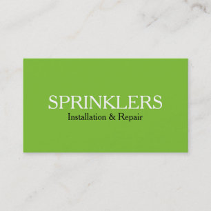 Installation und Reparatur des grünen Sprinklersys Visitenkarte