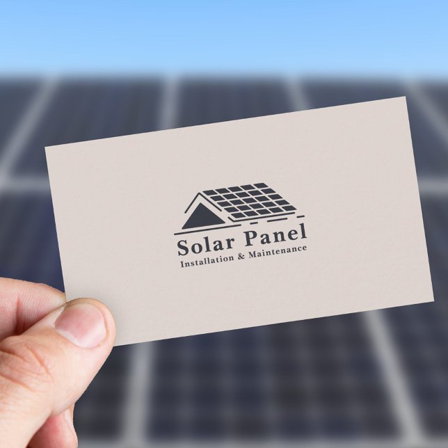 Installation und Wartung von Solaranlagen Visitenkarte (Solar Panel Installation & Maintenance Business Card)