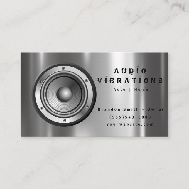 Installation von Car Audio Stereo Visitenkarte (Vorderseite)