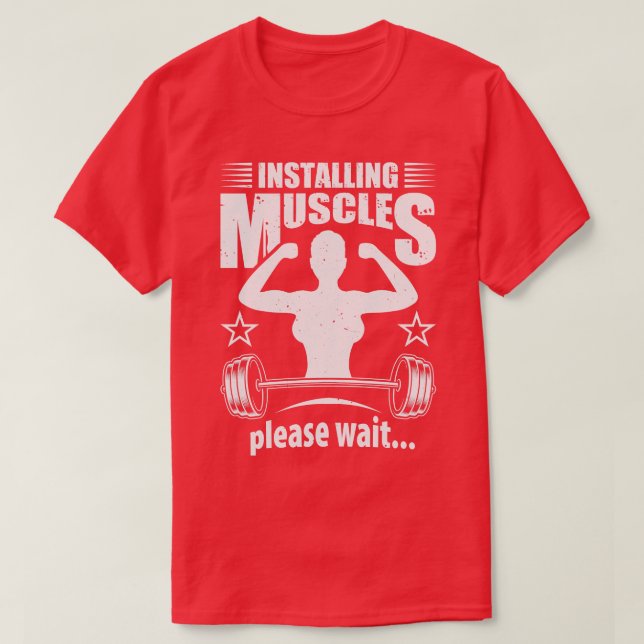 Installation von Muskeln Bodybuilder Gym-Fitness 1 T-Shirt (Design vorne)