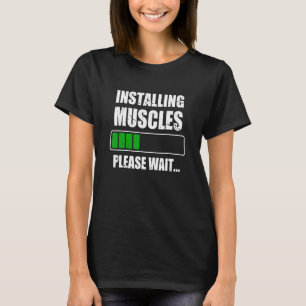 Installation von Muskeln Bodybuilding T-Shirt