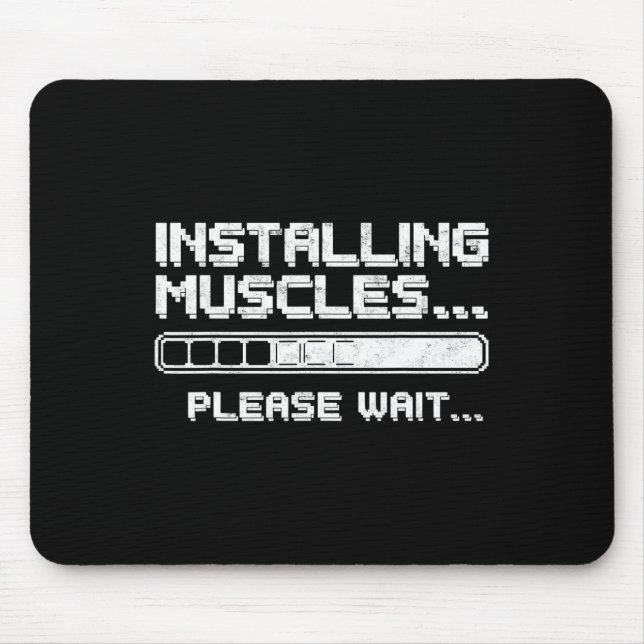 Installation von Muskeln Funny Weightfting Workout Mousepad (Vorne)