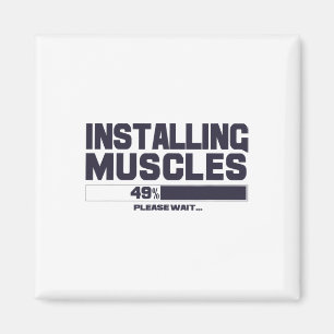 Installation von Muskeln Lustiger Sport Gym Bodybu Magnet