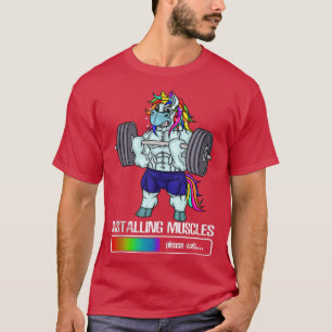 Installation von Muskeln Unicorn Rainbow Dadacorn T-Shirt