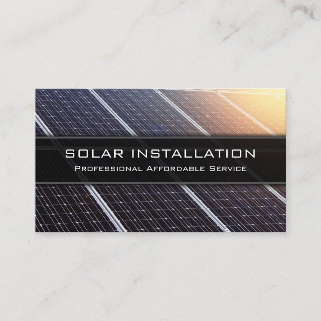 Installation von Solarpaneelen - Visitenkarte (Vorderseite)