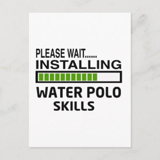 Installation von Wasser-Polo-Fähigkeiten Postkarte
