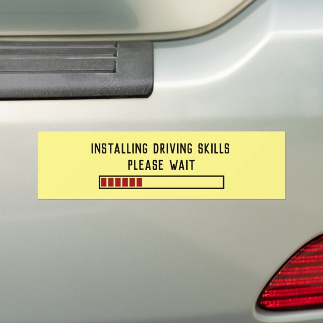 Installieren von Fahrfähigkeiten Bitte warten Sie  Autoaufkleber (Auf Auto)