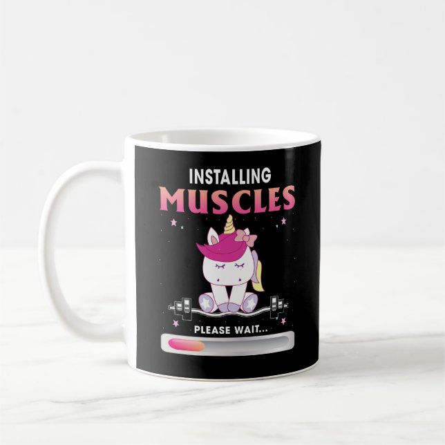 Installieren von Muskeln Bitte warten Sie den Work Kaffeetasse (Links)