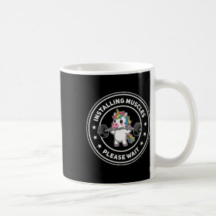 Installieren von Muskeln Bitte warten Sie Niedlich Kaffeetasse