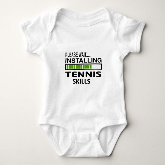 Installierung von Tennis-Fähigkeiten Baby Strampler (Vorderseite)