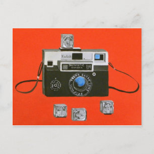 Instamatic-Kamera mit Flashcubes Postkarte