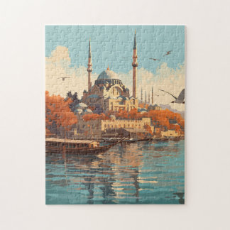 Instanbul Bosporus Küste Reisen Vintag Jigsa