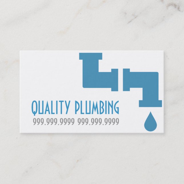 Instandhaltung des Klempners Faucet Water Handyman Visitenkarte (Vorderseite)