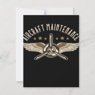 Instandhaltung von Luftfahrzeugen | Cooles Design Einladung