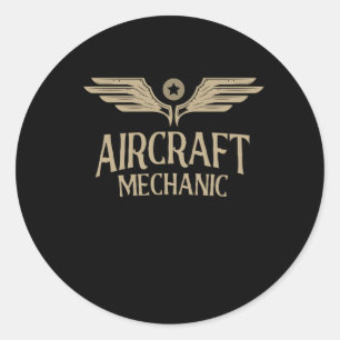 Instandhaltung von Luftfahrzeugen durch Mechanisch Runder Aufkleber