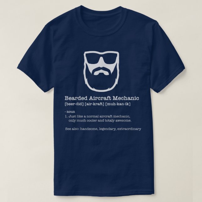 Instandhaltung von Luftfahrzeugen mit Bartentransp T-Shirt (Design vorne)