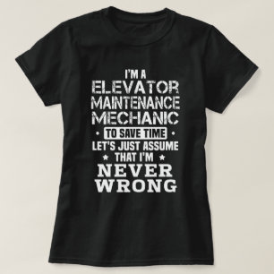 Instandhaltungsmechanismus für Aufzüge T-Shirt