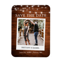 Instant Camera Foto Holzleuchten Save the Date