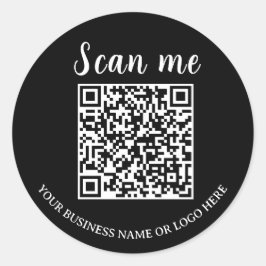 Instant Connect: QR-Code-Aufkleber für Unternehmen Runder Aufkleber